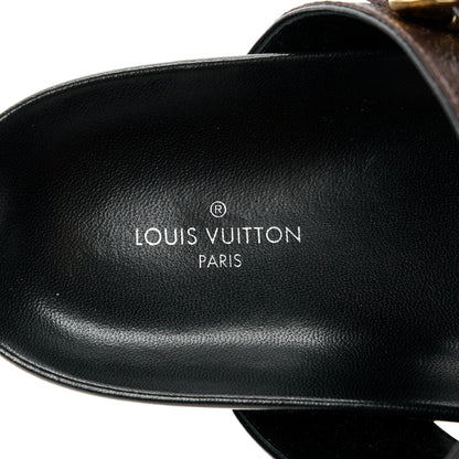 Louis Vuitton Monogram Bom Dia Mule Sandals 39 Black 7 of 8