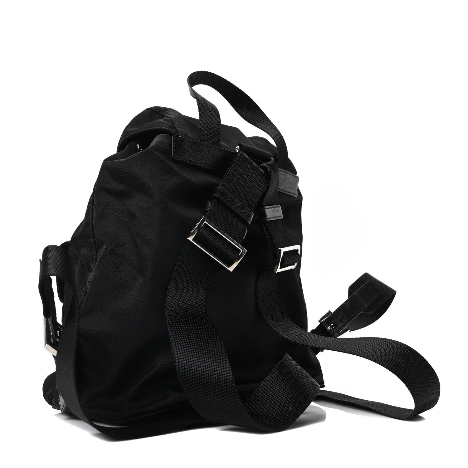 Prada Re-Nylon Vela Saffiano Small Backpack Black 3 of 9