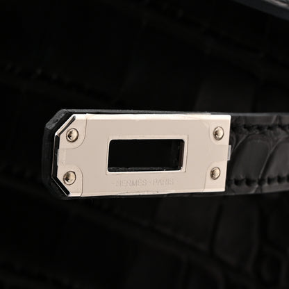 Hermes Matte Alligator Kelly Retourne 25 Black 11 of 15