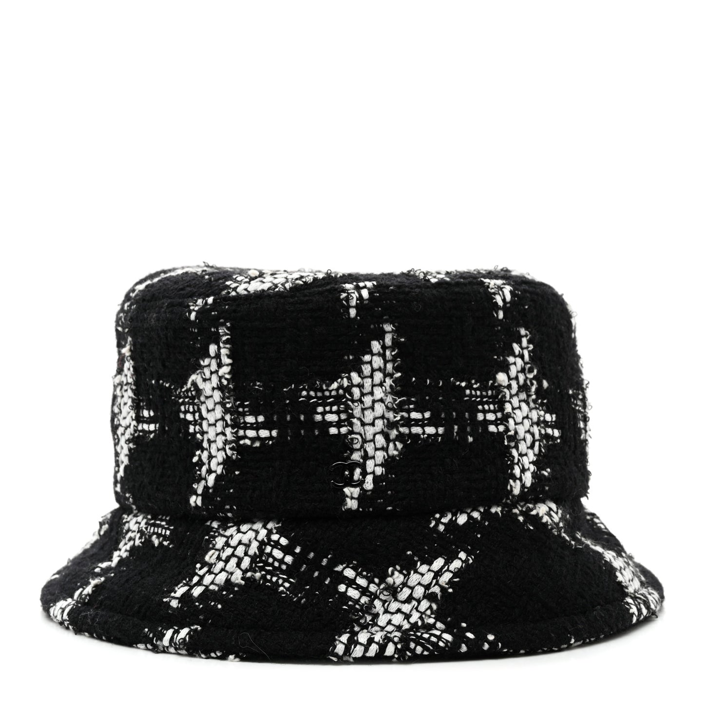 Tweed Bucket Hat S Black White
