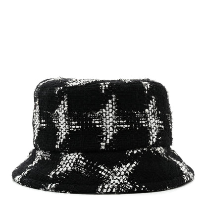 Chanel Tweed Bucket Hat S Black White 3 of 8