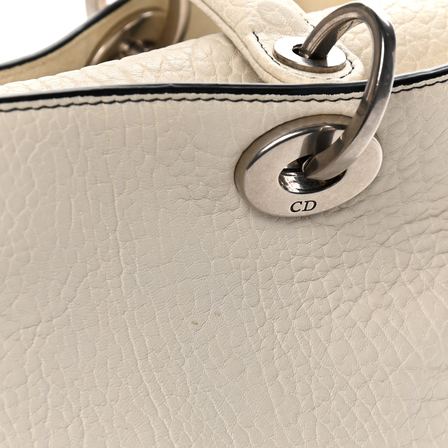 Christian Dior Grained Lambskin Large Lady Dior Off White 13 of 14