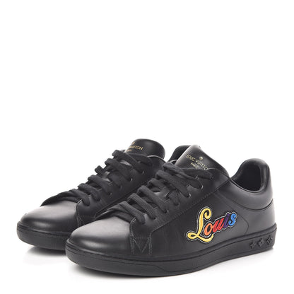 Louis Vuitton Calfskin Luxembourg Sneakers 7 Black 3 of 9