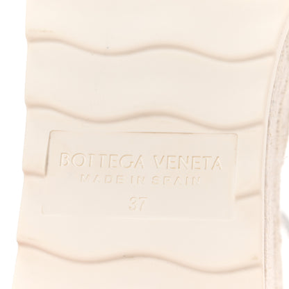 Bottega Veneta Mesh Lambskin Sporty Web Stretch Ankle Tie Espadrilles 37 Optic White 7 of 9