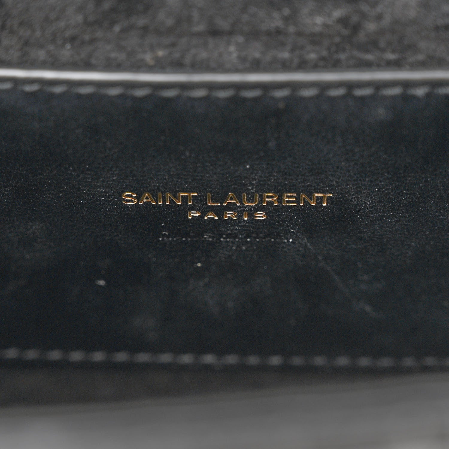 Saint Laurent Calfskin Embossed Crocodile North South Kaia Satchel Black 6 of 15