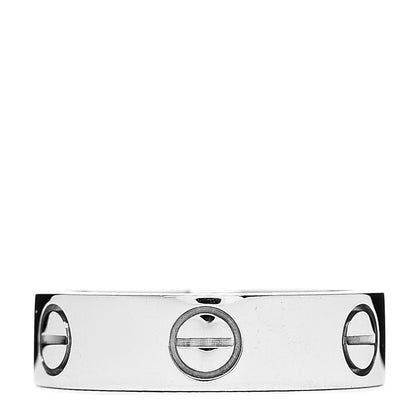 Cartier 18K White Gold 5.5mm LOVE Ring 54 6.75 1 of 5