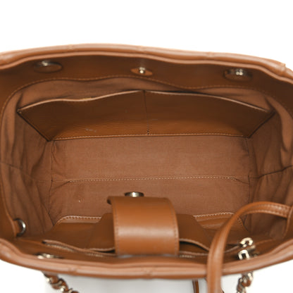 Chanel Calfskin Quilted Small Shopping Tote Dark Beige 5 of 14