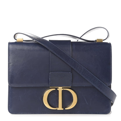 Christian Dior Smooth Calfskin 30 Montaigne Flap Bag Navy 1 of 10