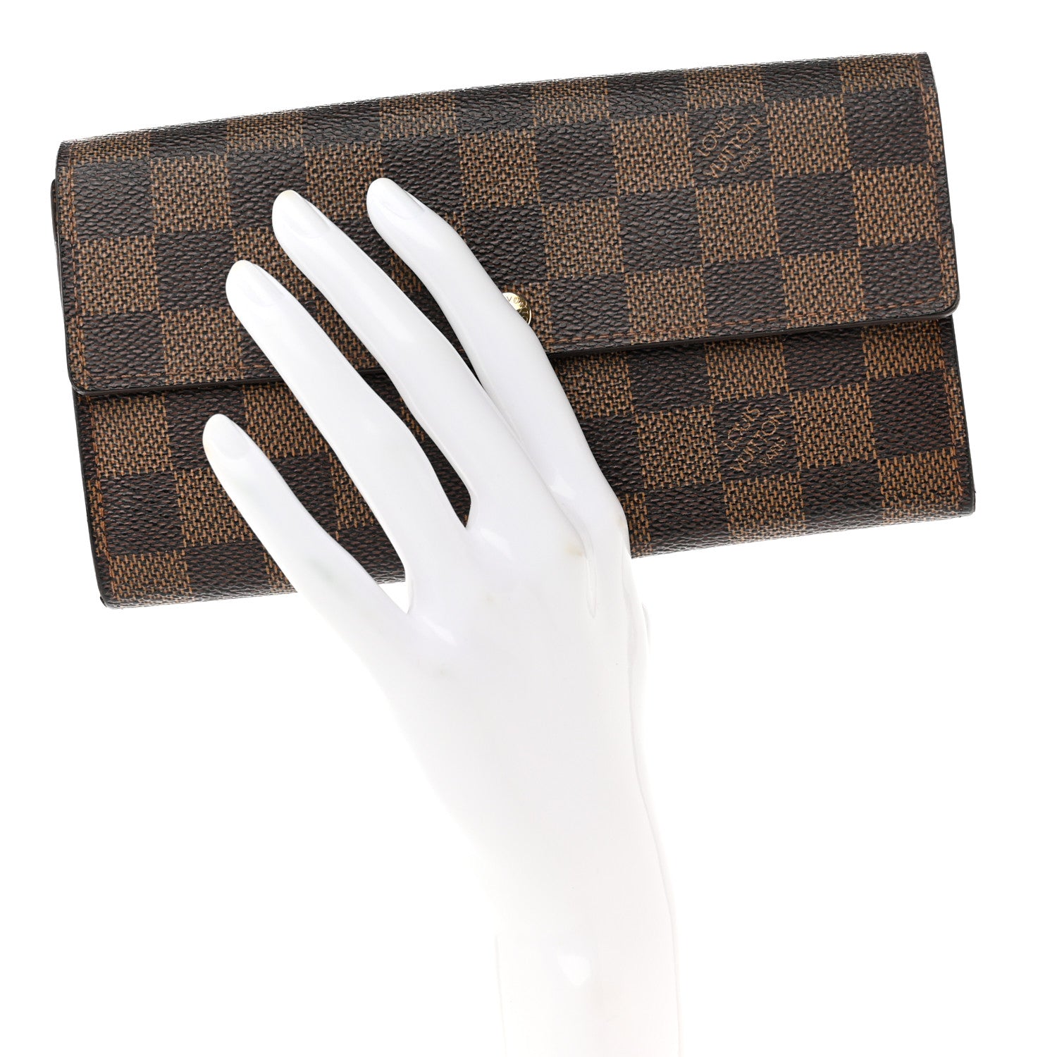 Louis Vuitton Damier Ebene Sarah Wallet 2 of 11