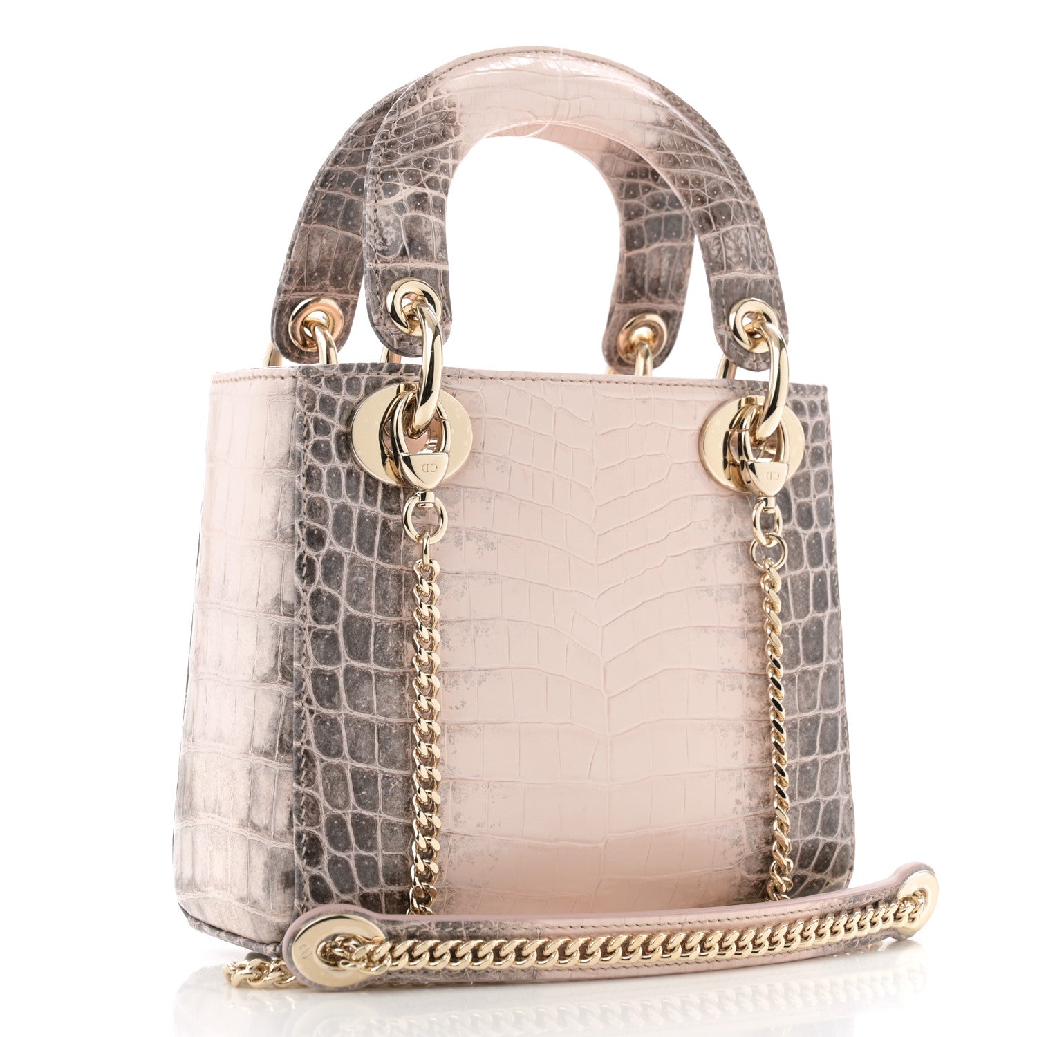 Christian Dior Niloticus Crocodile Himalaya Mini Lady Dior Rose 3 of 10