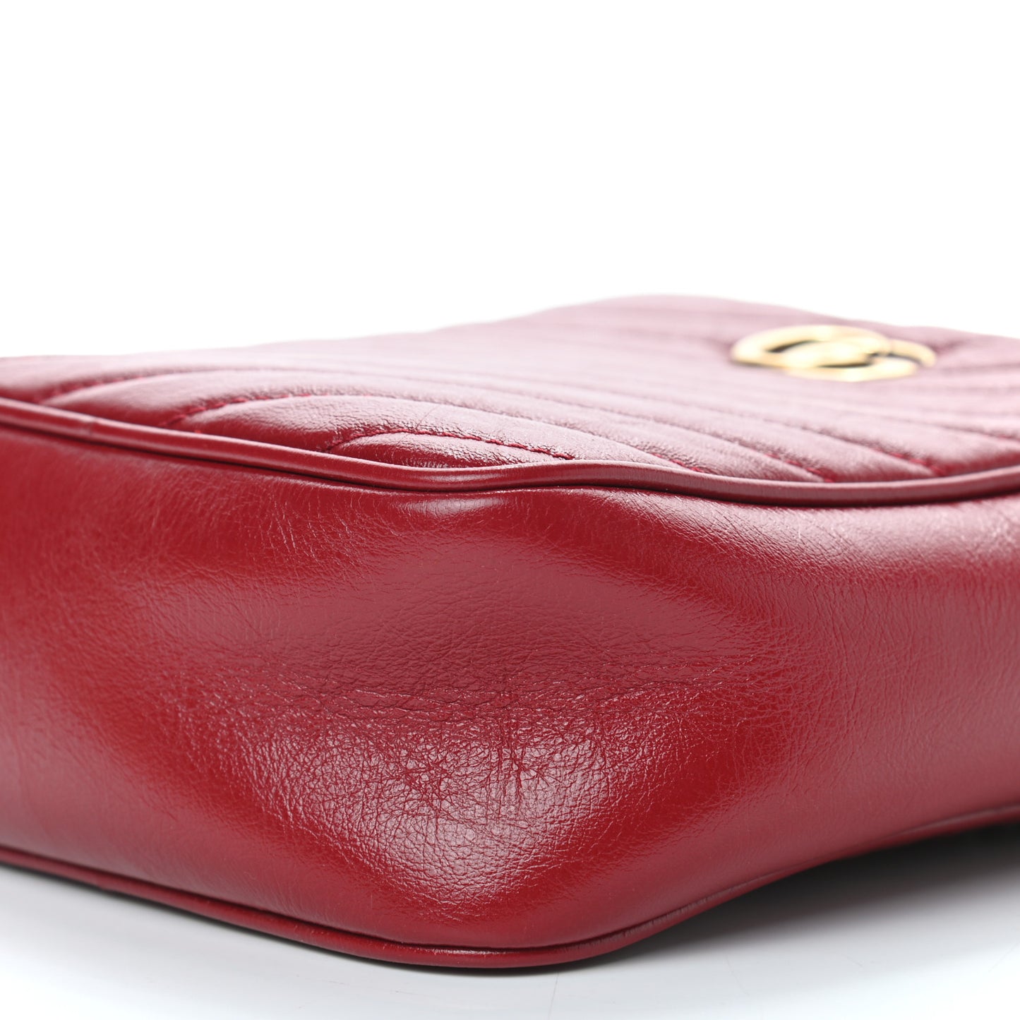 Azalea Calfskin Matelasse Diagonal Tall GG Marmont Crossbody Bag Romantic Cerise