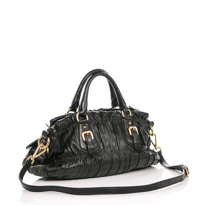 Prada Nappa Gaufre Shopping Satchel Black 3 of 6