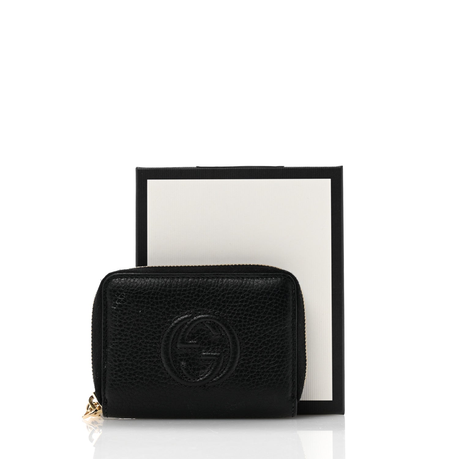 Gucci Pebbled Calfskin Small Soho Zip Around Wallet Black 11 of 11