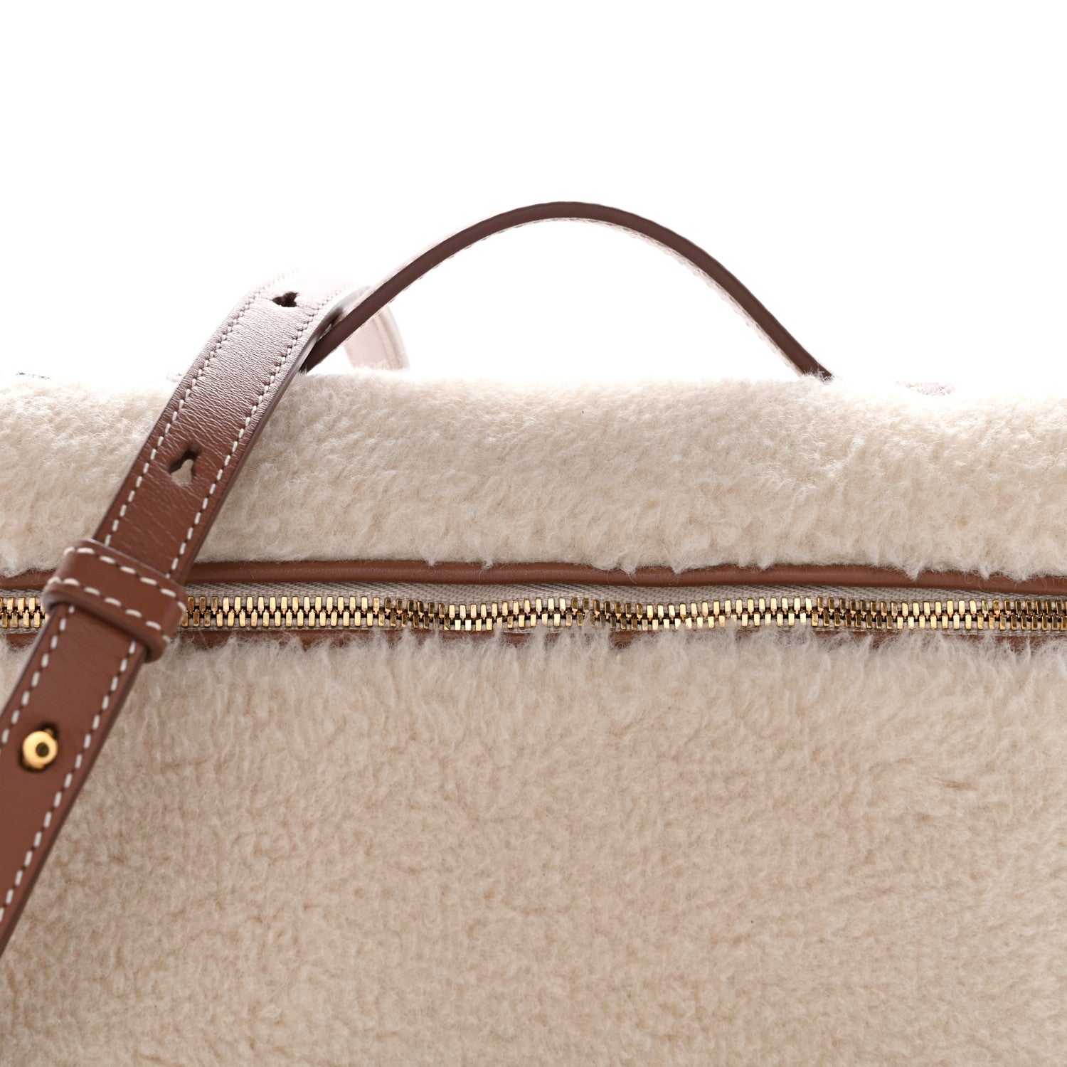 Loro Piana CashFur Calfskin L19 Extra Pocket Pouch Ancient Paper 7 of 9