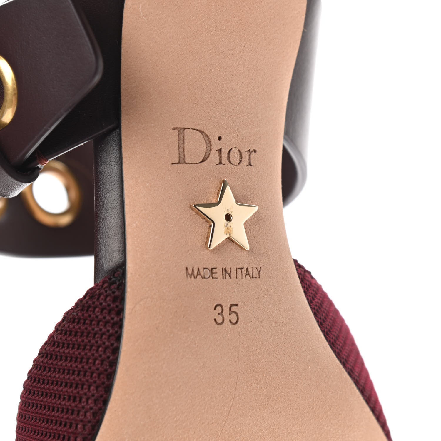 Christian Dior Technical Fabric Calfskin D-Dior 65mm Mules 35 Rouge Black 6 of 6