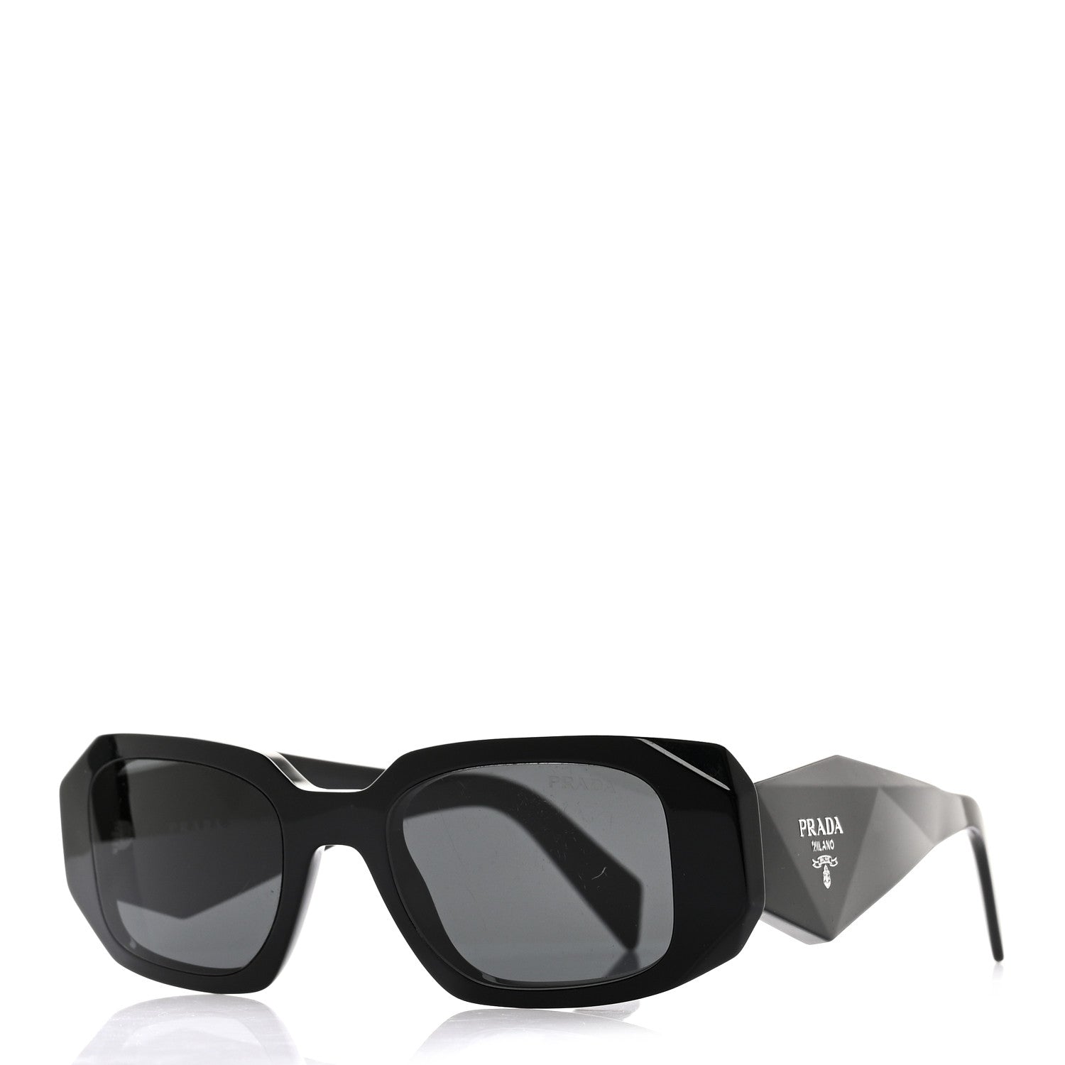 Prada Acetate Symbole Sunglasses SPR 17W Black 1 of 7
