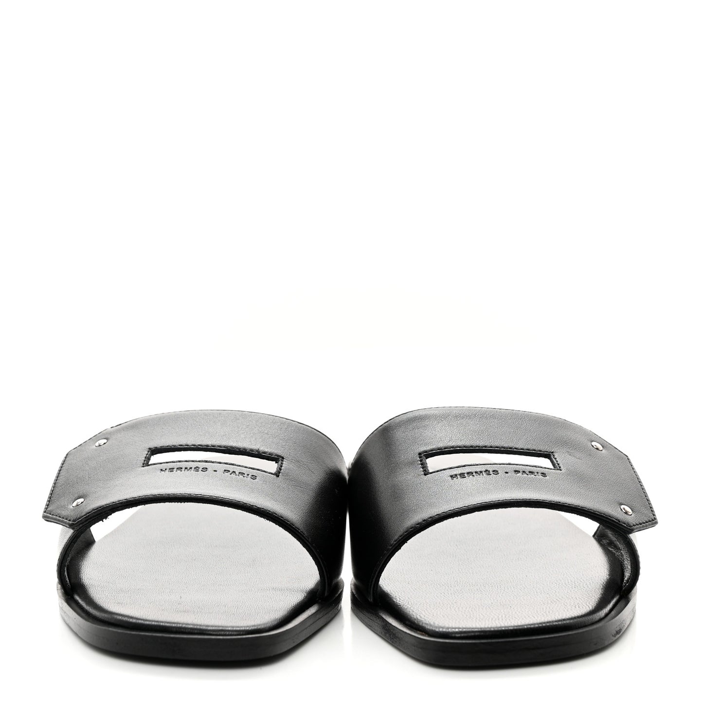 Calfskin View Sandals 38.5 Black