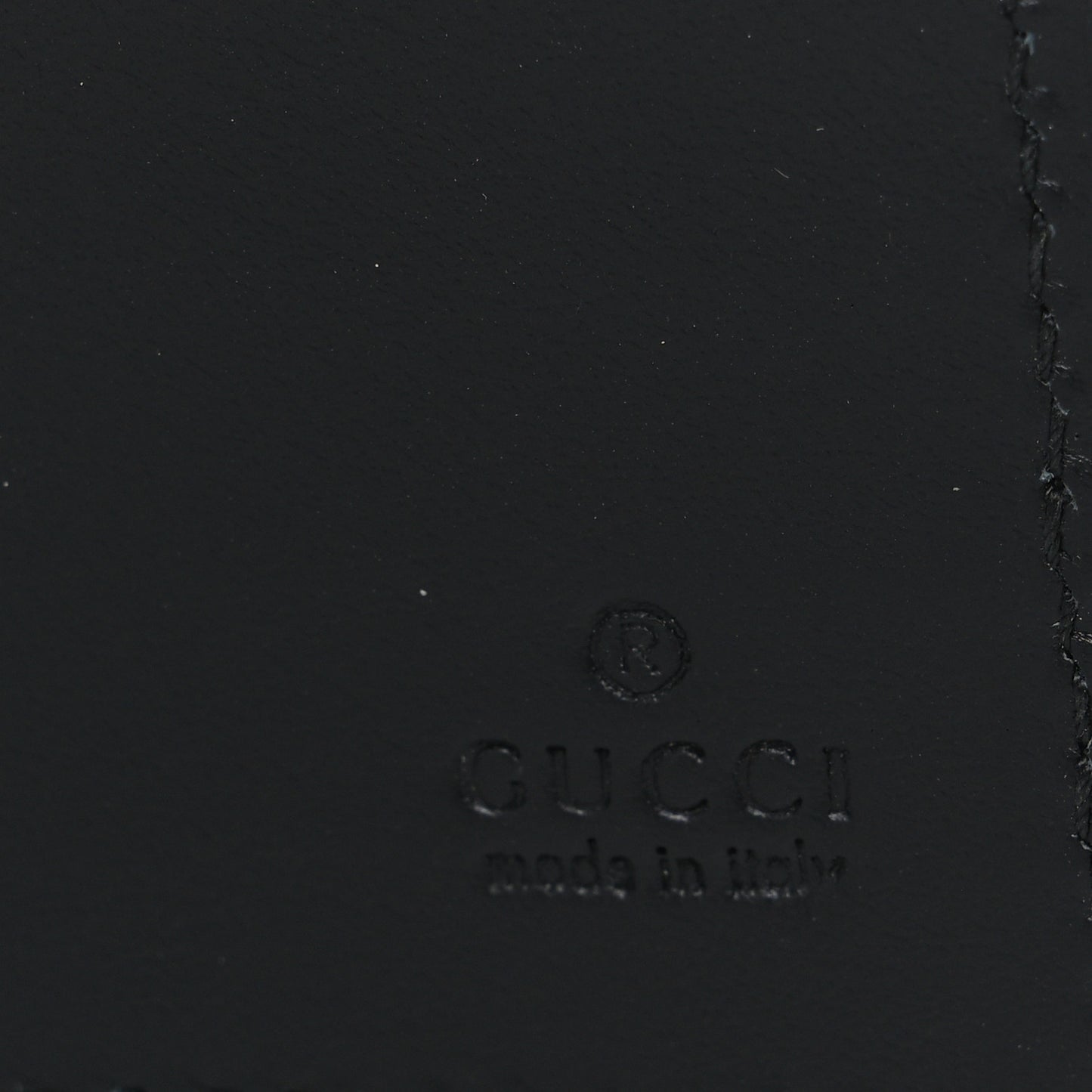 Piuma Calfskin Jumbo GG Embossed Wallet Dark Grey Black