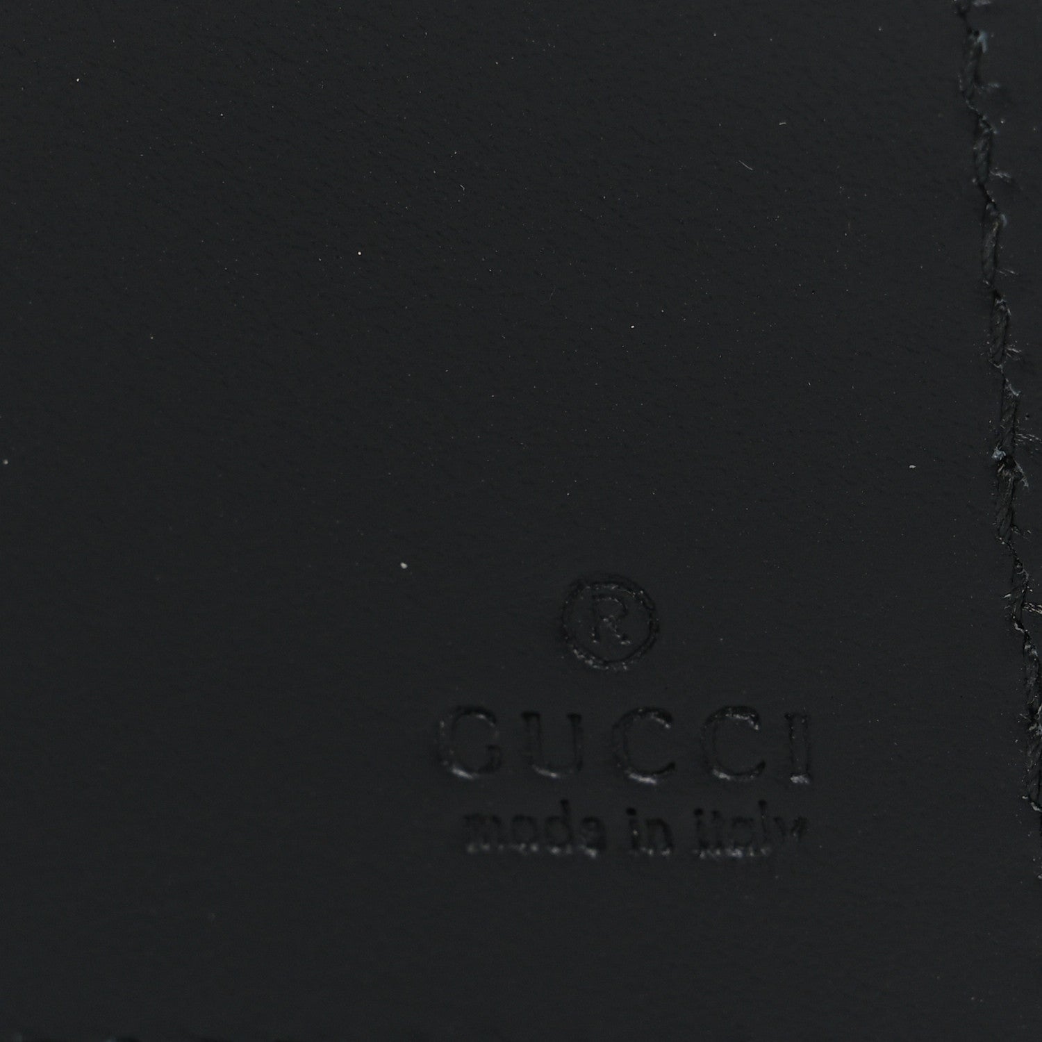 Gucci Piuma Calfskin Jumbo GG Embossed Wallet Dark Grey Black 6 of 7