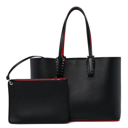 Christian Louboutin Calfskin Empire Spikes Small East West Cabata Tote Black 1 of 11