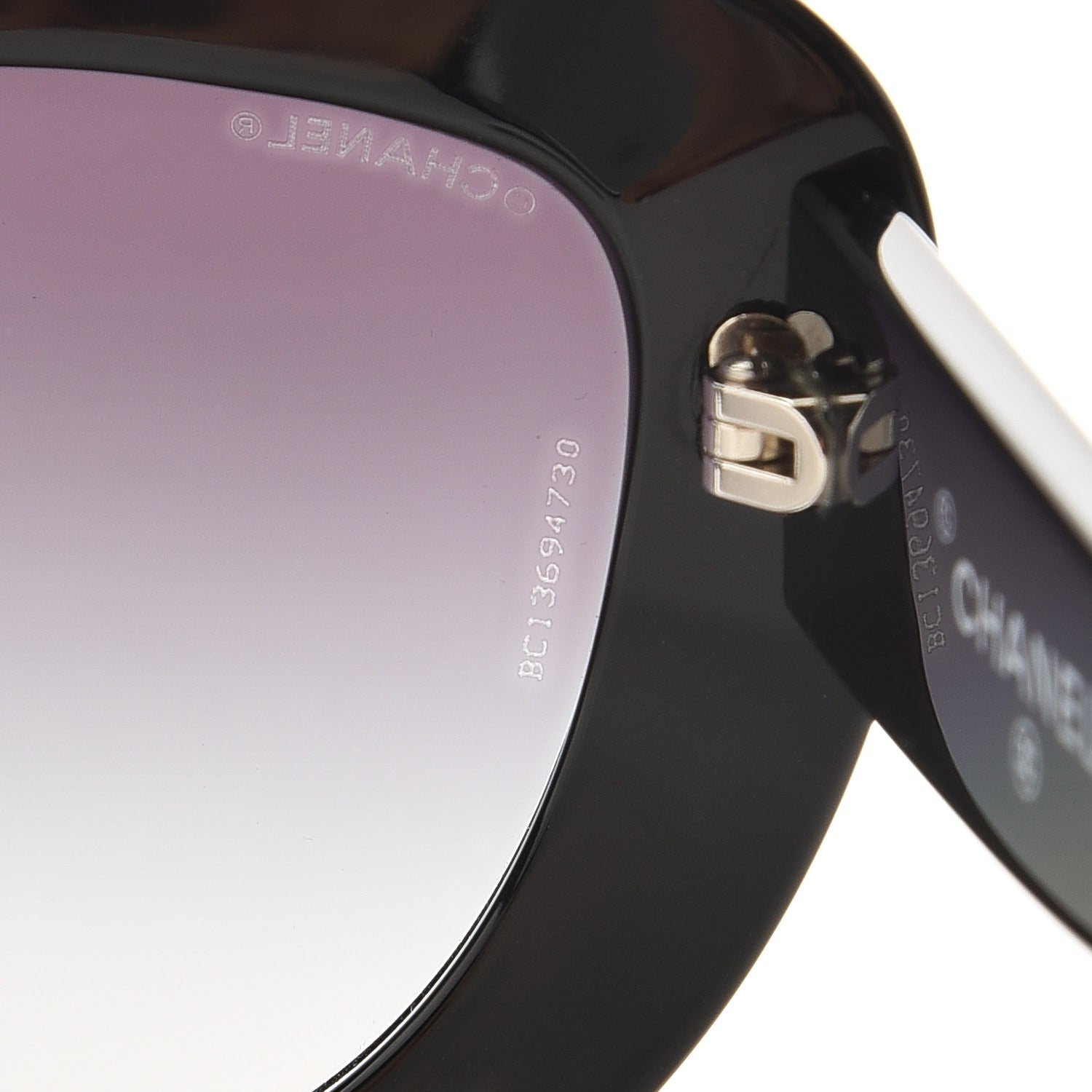 Chanel Pearl Cat Eye Sunglasses 71096 Black 7 of 9