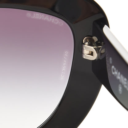 Chanel Pearl Cat Eye Sunglasses 71096 Black 7 of 9