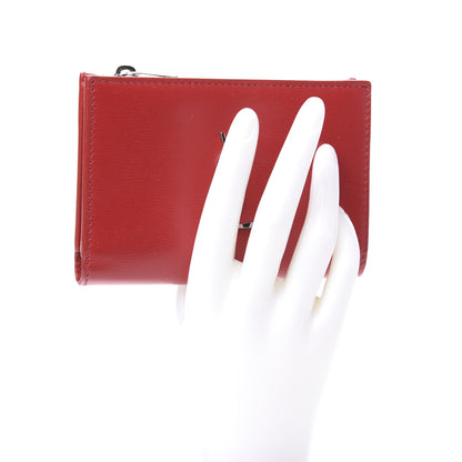 Saint Laurent Calfskin Fragments Flap Wallet Red 2 of 8