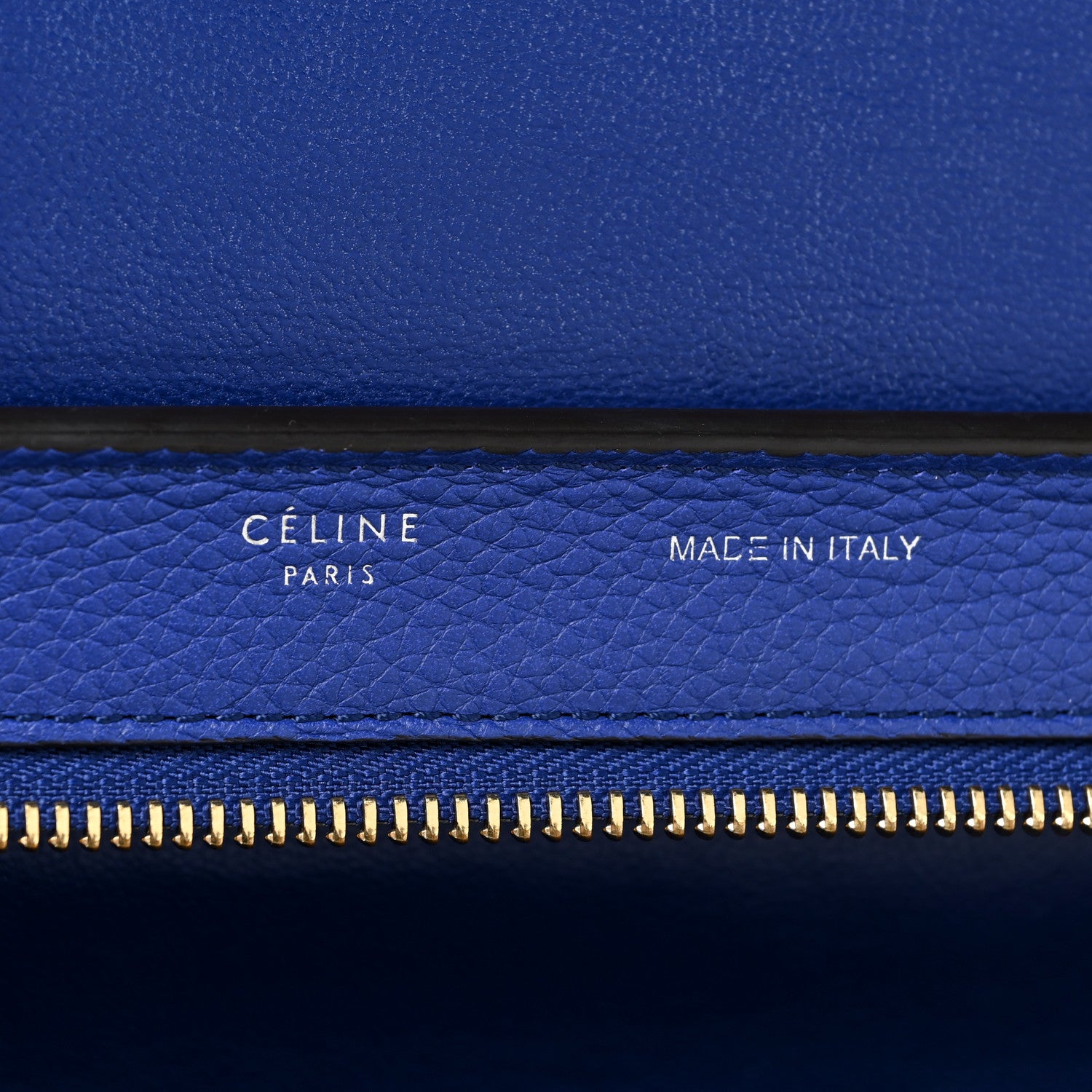 Celine Drummed Calfskin Suede Medium Trapeze Indigo 6 of 9