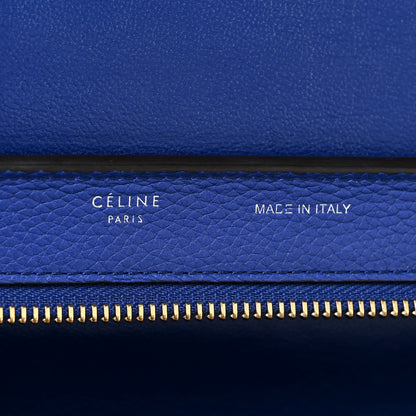 Celine Drummed Calfskin Suede Medium Trapeze Indigo 6 of 9