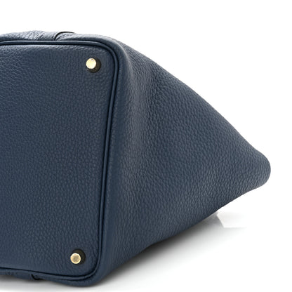 Hermes Taurillon Clemence Picotin Lock 18 PM Bleu De Prusse 9 of 10