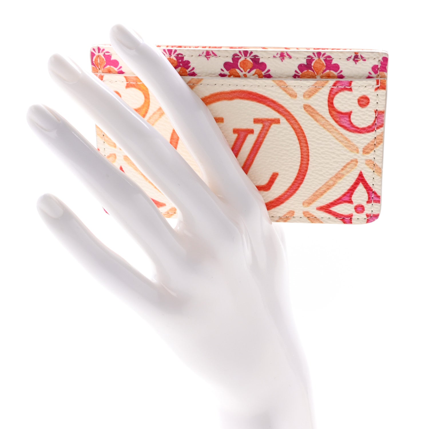 Louis Vuitton Monogram Tiles By The Pool Card Holder Coral 2 of 6