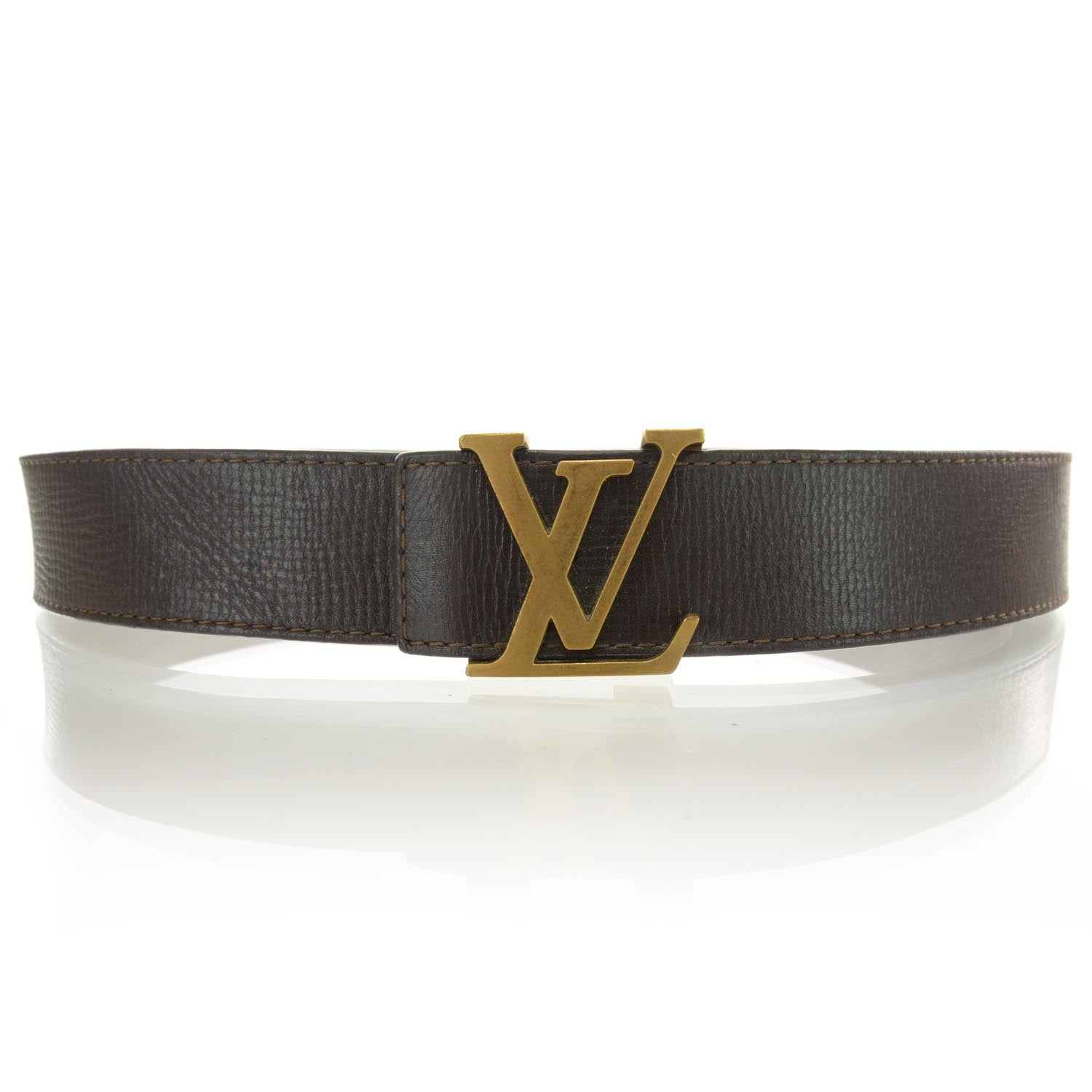 Louis Vuitton Utah LV Initiales Belt 100 40 Coffee 1 of 5