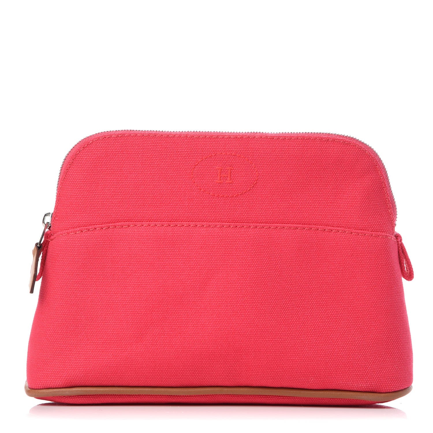 Hermes Cotton Bolide Travel Cosmetic Pouch Rose Extreme 1 of 8