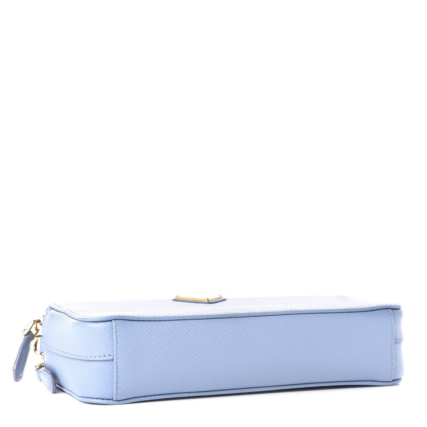 Saffiano Lux Mini Double Zip Chain Crossbody Bag Mare