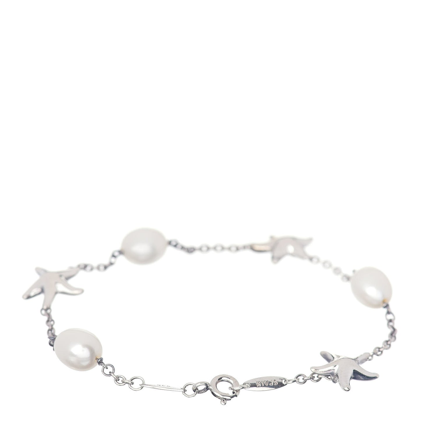 Sterling Silver Pearl Elsa Peretti Starfish Bracelet