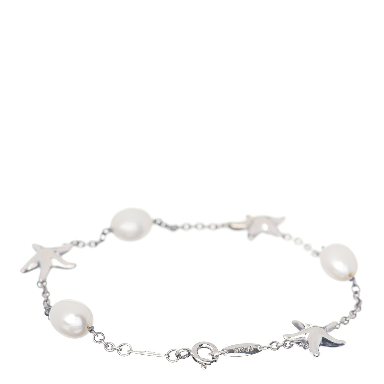 Tiffany Sterling Silver Pearl Elsa Peretti Starfish Bracelet 3 of 4