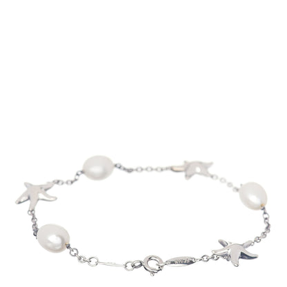 Tiffany Sterling Silver Pearl Elsa Peretti Starfish Bracelet 3 of 4