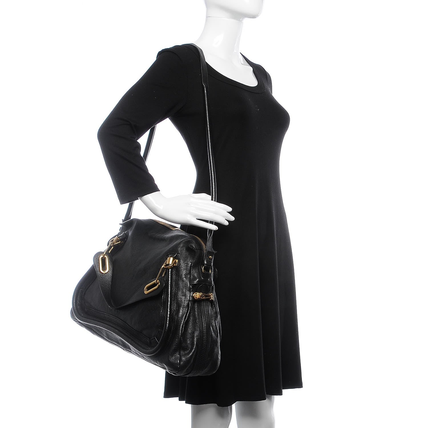 Chloe Calfskin Large Paraty Black 2 of 9