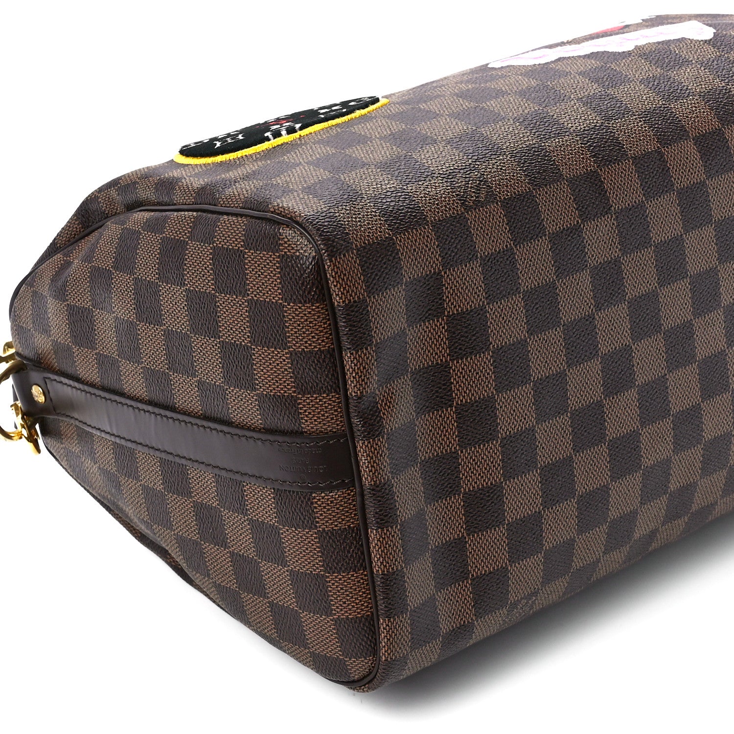 Louis Vuitton Damier Ebene Patches Speedy Bandouliere 30 10 of 11