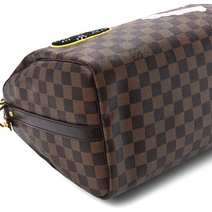 Louis Vuitton Damier Ebene Patches Speedy Bandouliere 30 10 of 11