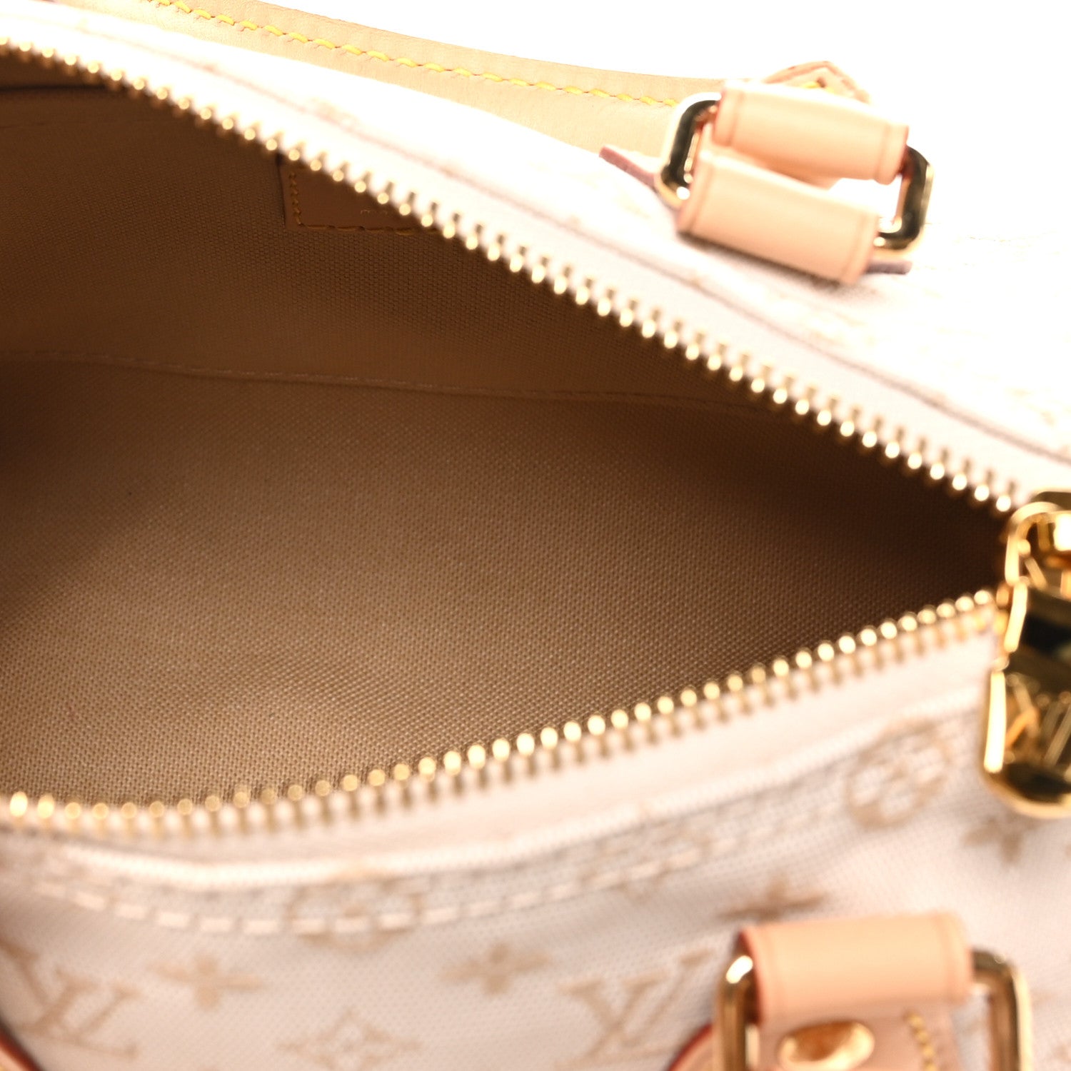 Louis Vuitton Jacquard Speedy Bandouliere 20 Mastic Cream 5 of 9