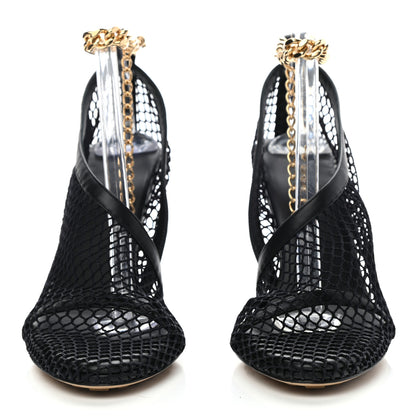 Bottega Veneta Mesh Nappa Chunky Chain Sandals 39 Black 2 of 7