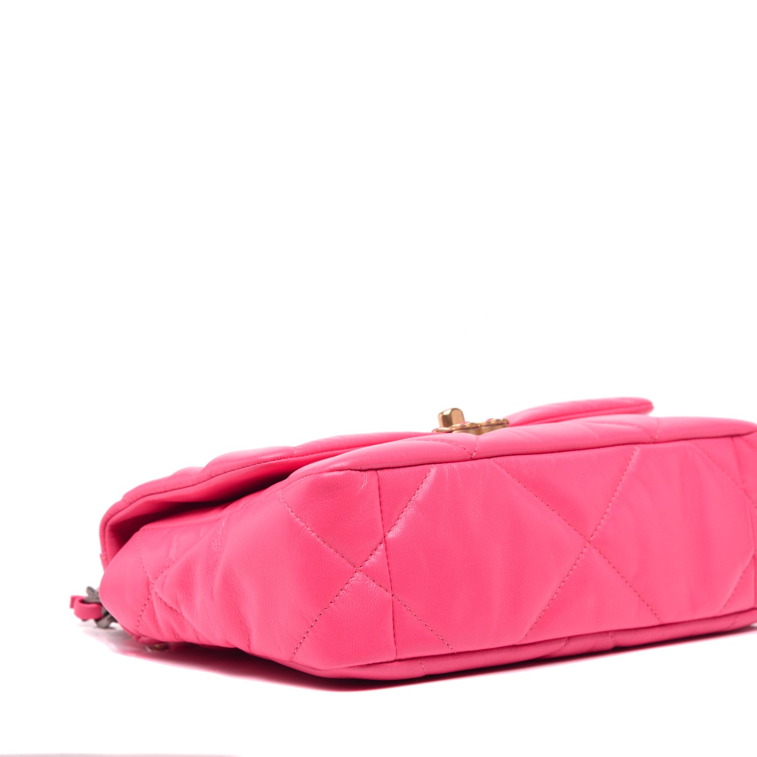 Chanel Shiny Goatskin Quilted Medium 19 Flap Pink 5 of 10