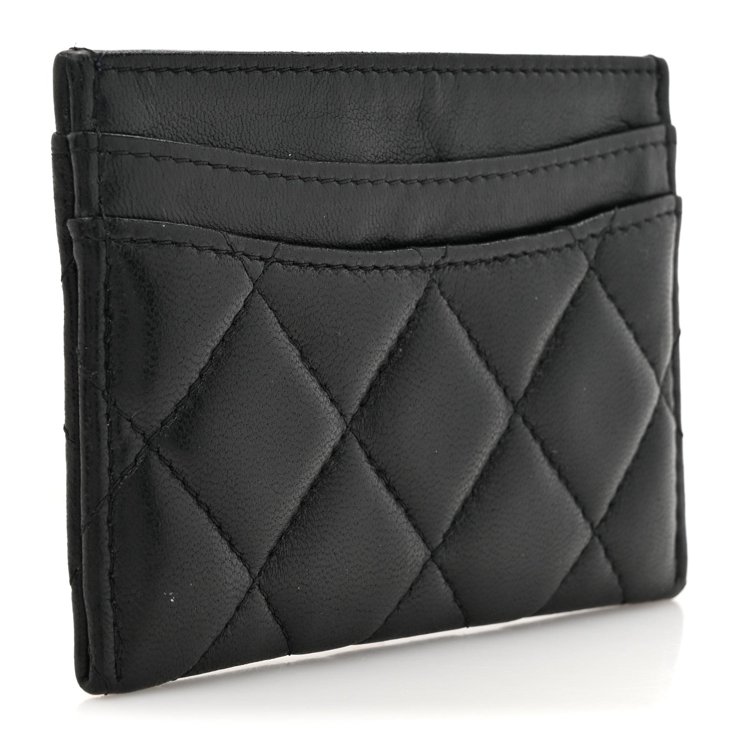 Chanel Lambskin Quilted Card Holder Black 3 of 12