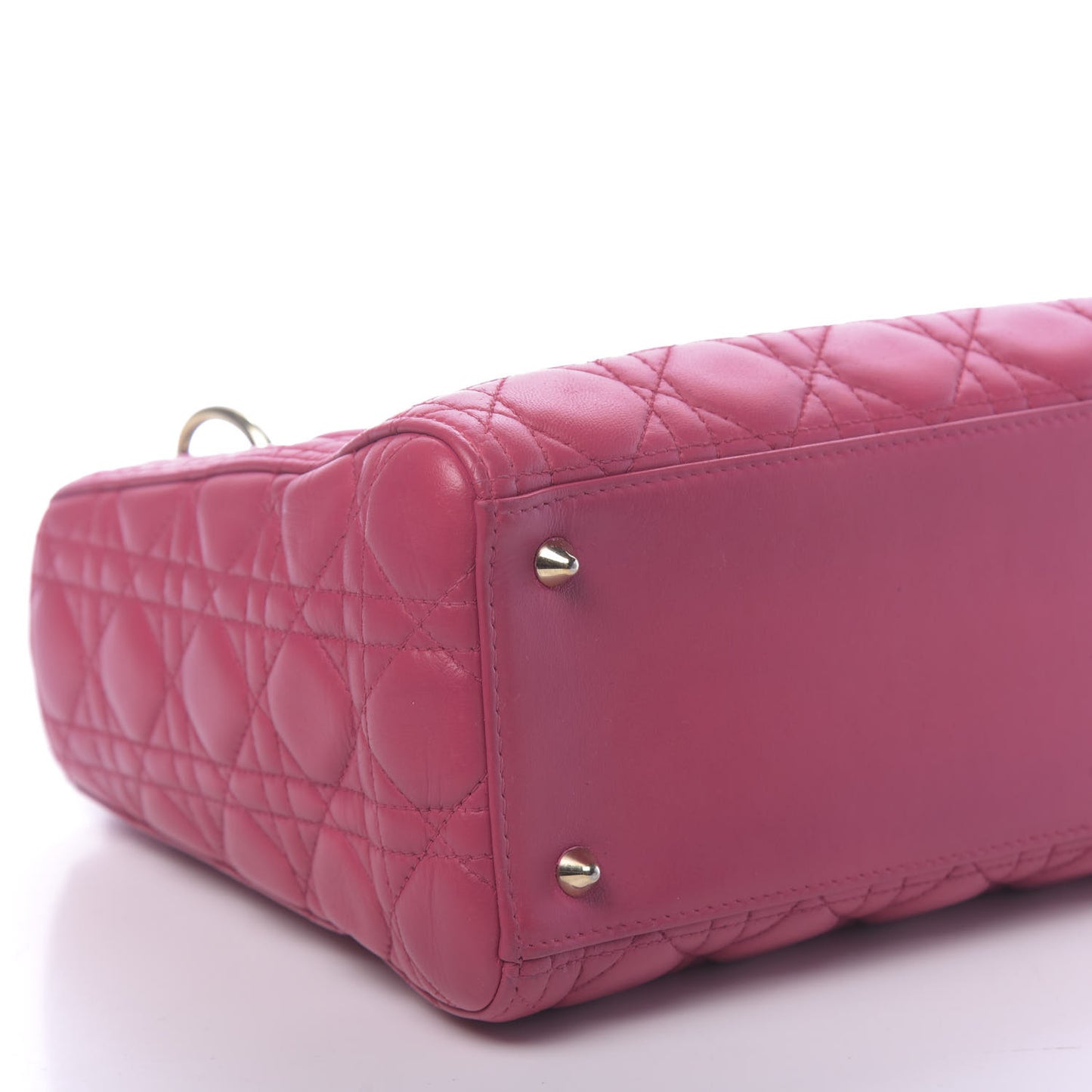 Lambskin Cannage Medium Lady Dior Fuchsia
