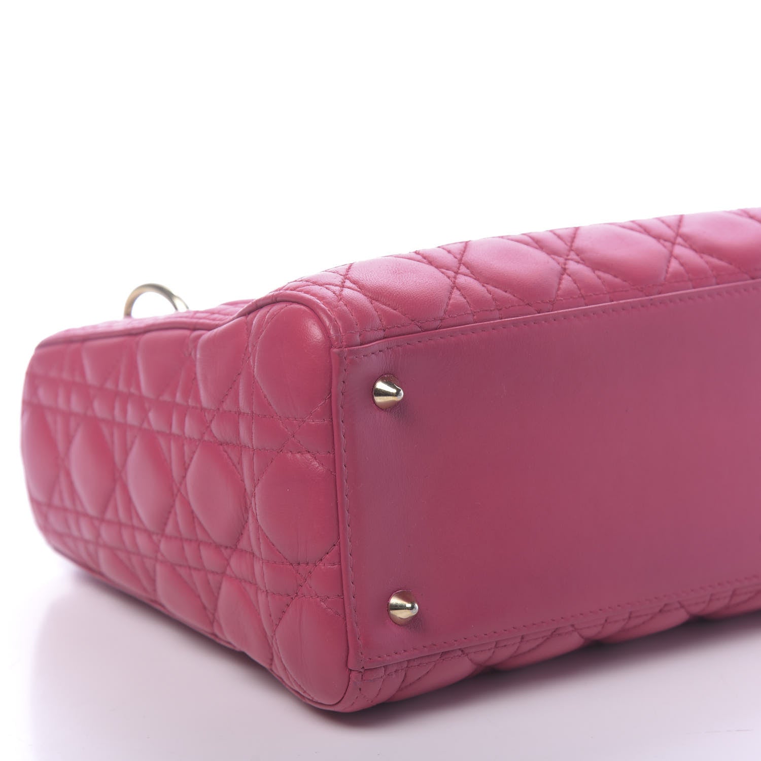 Christian Dior Lambskin Cannage Medium Lady Dior Fuchsia 8 of 10