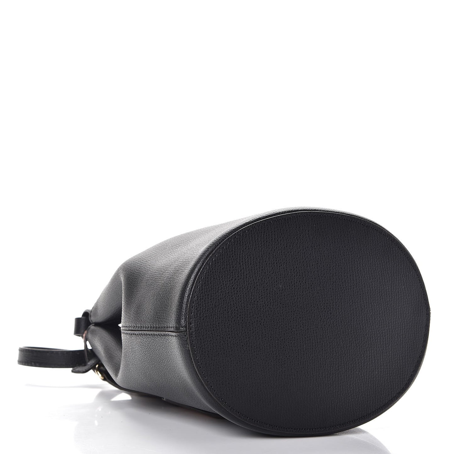 London Grainy Calfskin Small Lorne Bucket Crossbody Black
