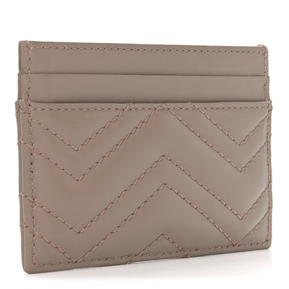 Gucci Calfskin Matelasse GG Marmont Card Holder Porcelain Rose 3 of 7