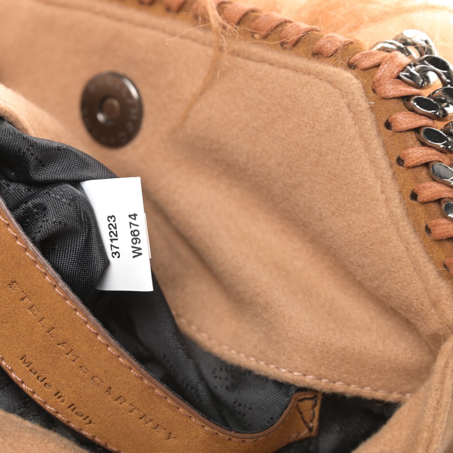 Eco Fur Mini Falabella Tote Camel
