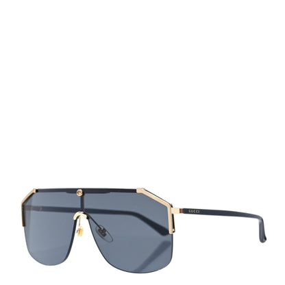 Gucci Metal Rimless Square Sunglasses GG0291S Black Gold 1 of 7